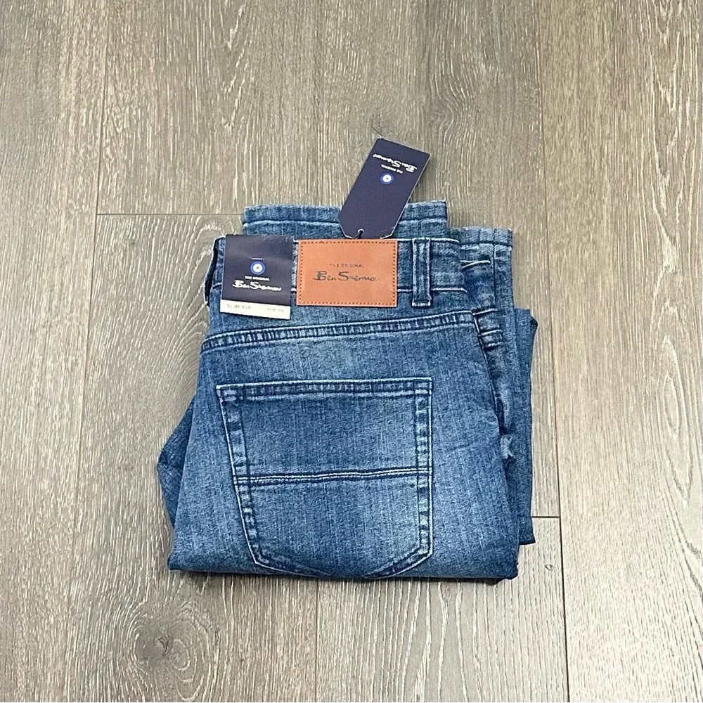 Ben Sherman Blue Astor‎ Slim Fit Jeans Sz 32